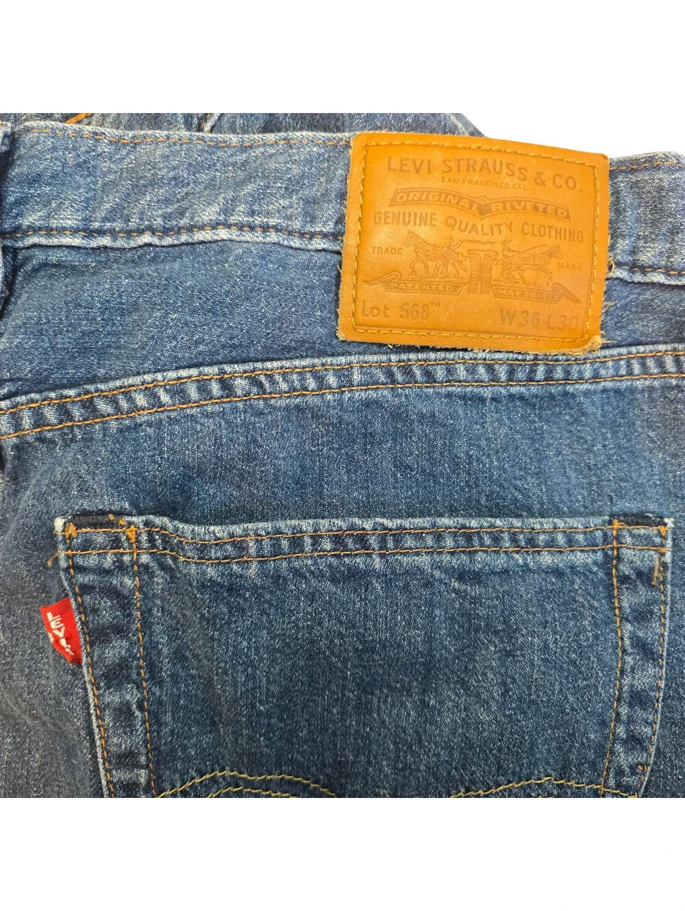 Levi's 568 Premium Jeans | Men's Size 36x30 | Loose Straight | Big E